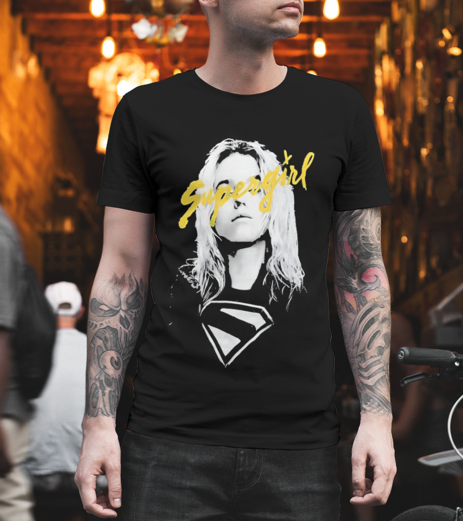 Supergirl Yellow Script With Classic DC Comics T-Shirt