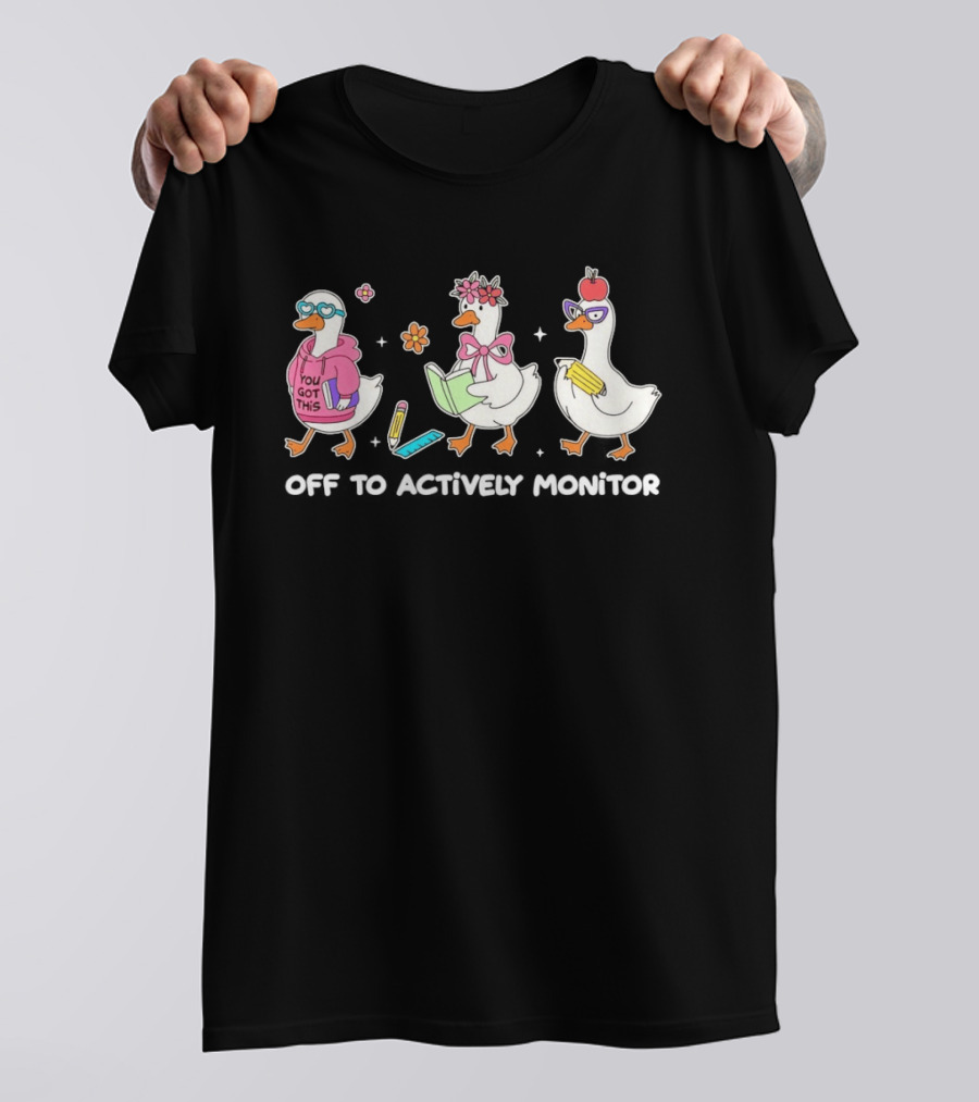 Playful Ducks Off To Silly Goose School Adventure T-Shirt
