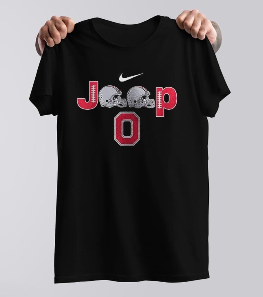 Ohio State Buckeyes Jeep Football Helmets Nike O T-Shirt