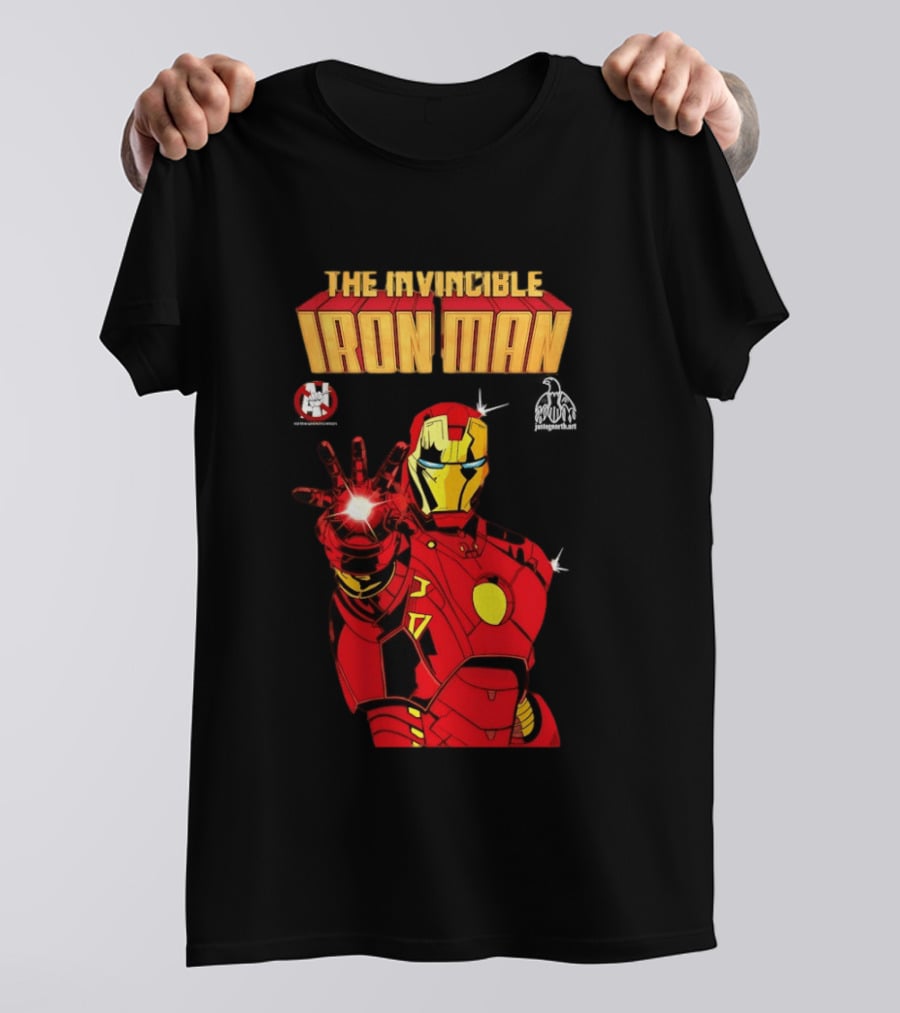 The Invincible Iron Man Superhero Iconic Armor Power Pose T-Shirt