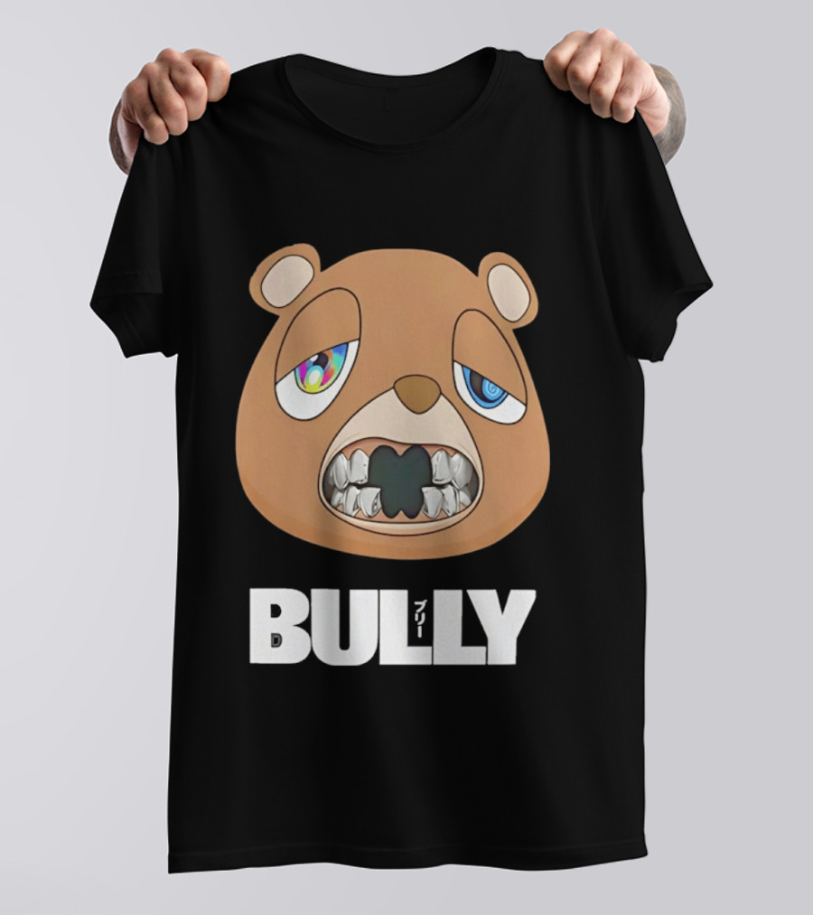 Bully Kanye Bear Character With Multicolored Eyes And Grills T-Shirt