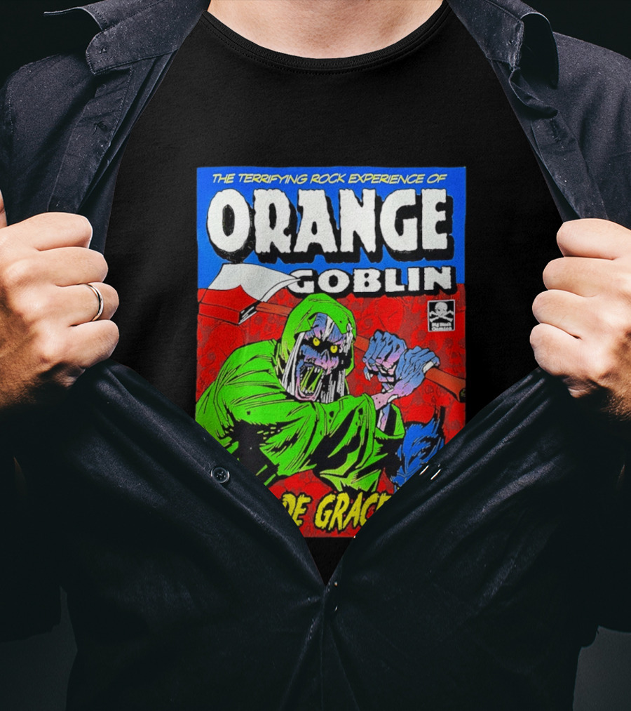 The Terrifying Rock Experience Of Orange Goblin Coup De Grace Monster Battle T-Shirt