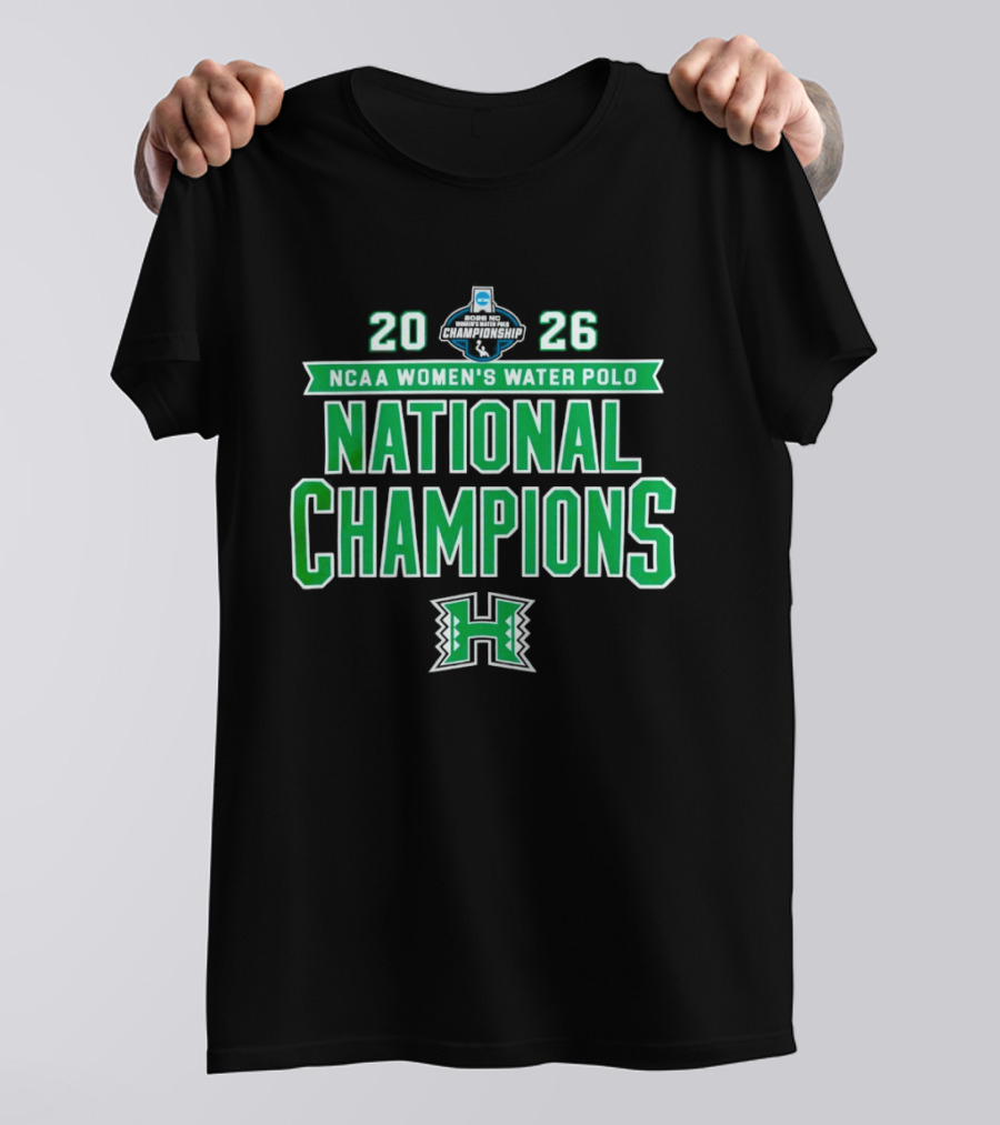 2026 NCAA Women's Water Polo National Champions Hawaii Rainbow Wahine T-Shirt