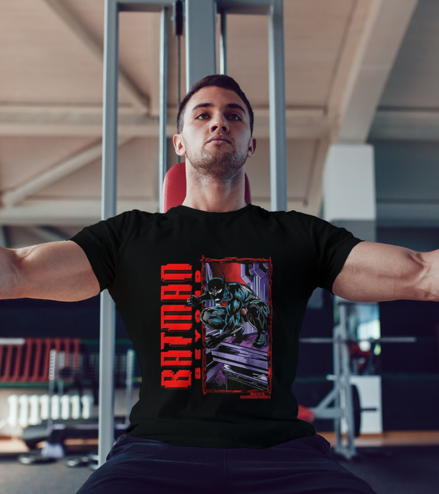 Batman Beyond Combat Readiness Stance Dynamic Gotham City Scene T-Shirt