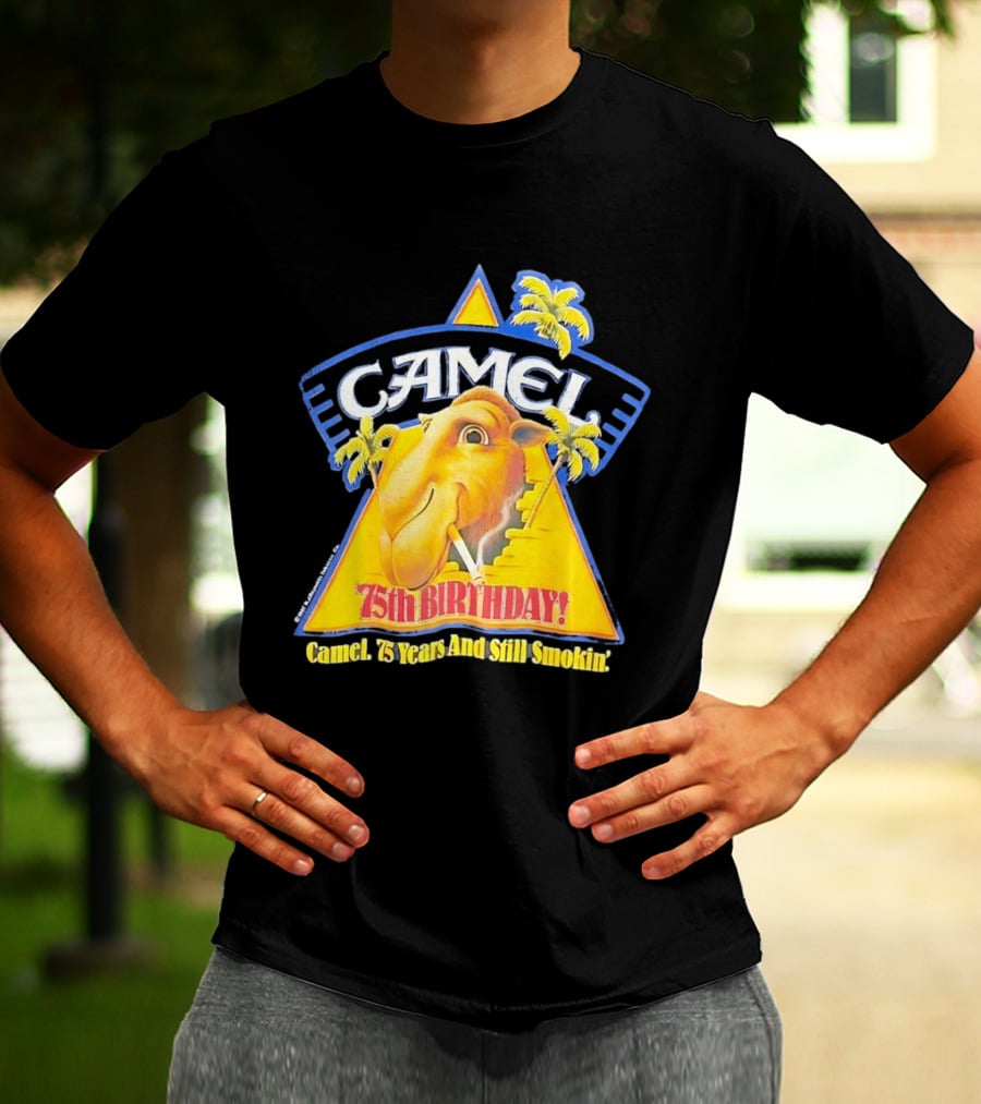 Camel 75th Birthday 75 Years And Still Smokin T-Shirt
