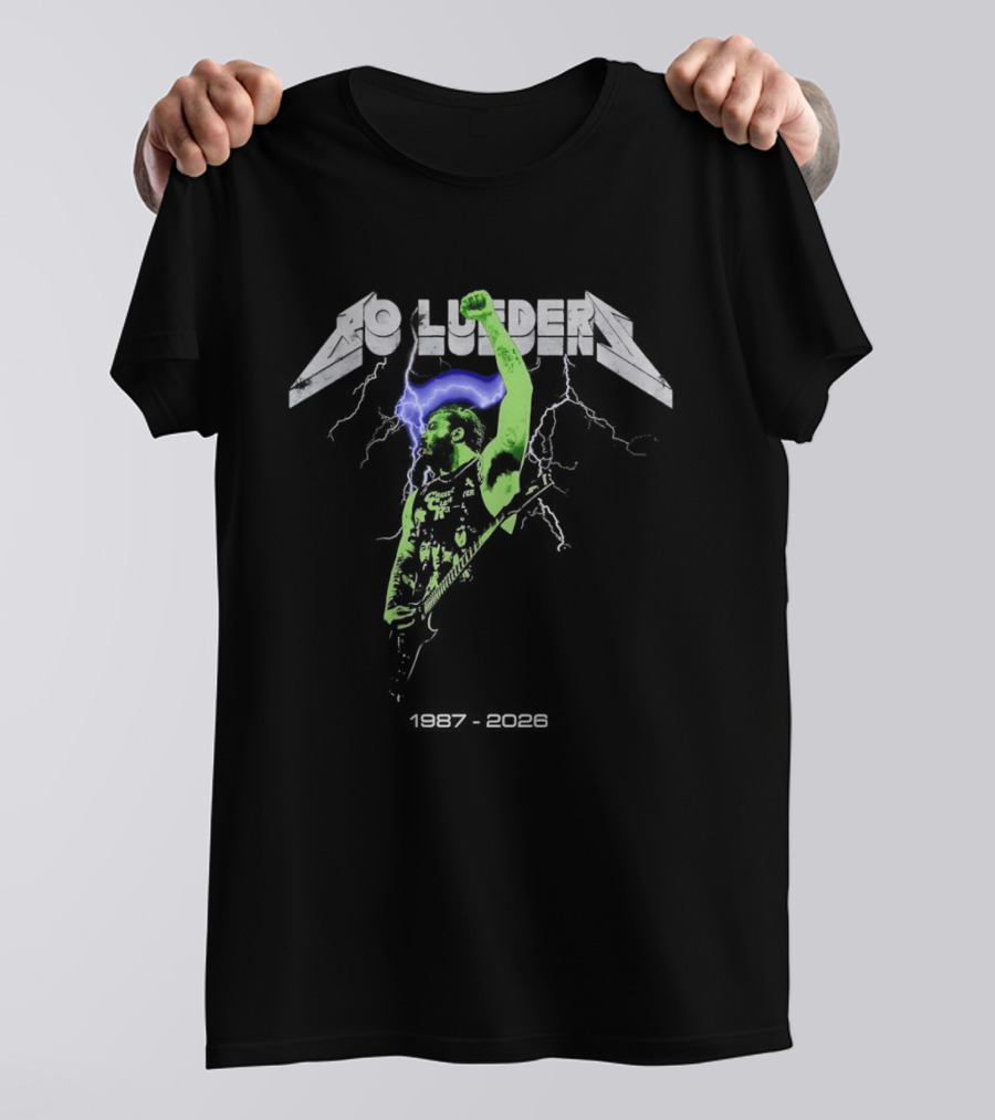 Bo Lueders 1987 2026 Lightning Bolt Raised Arm T-Shirt