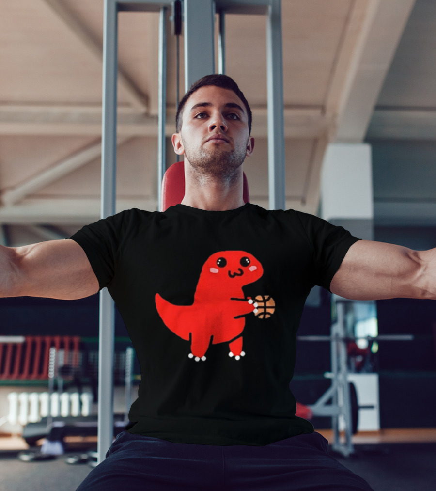 Kawaii Kawaii Toronto Raptors Cute Red Dinosaur Basketball T-Shirt
