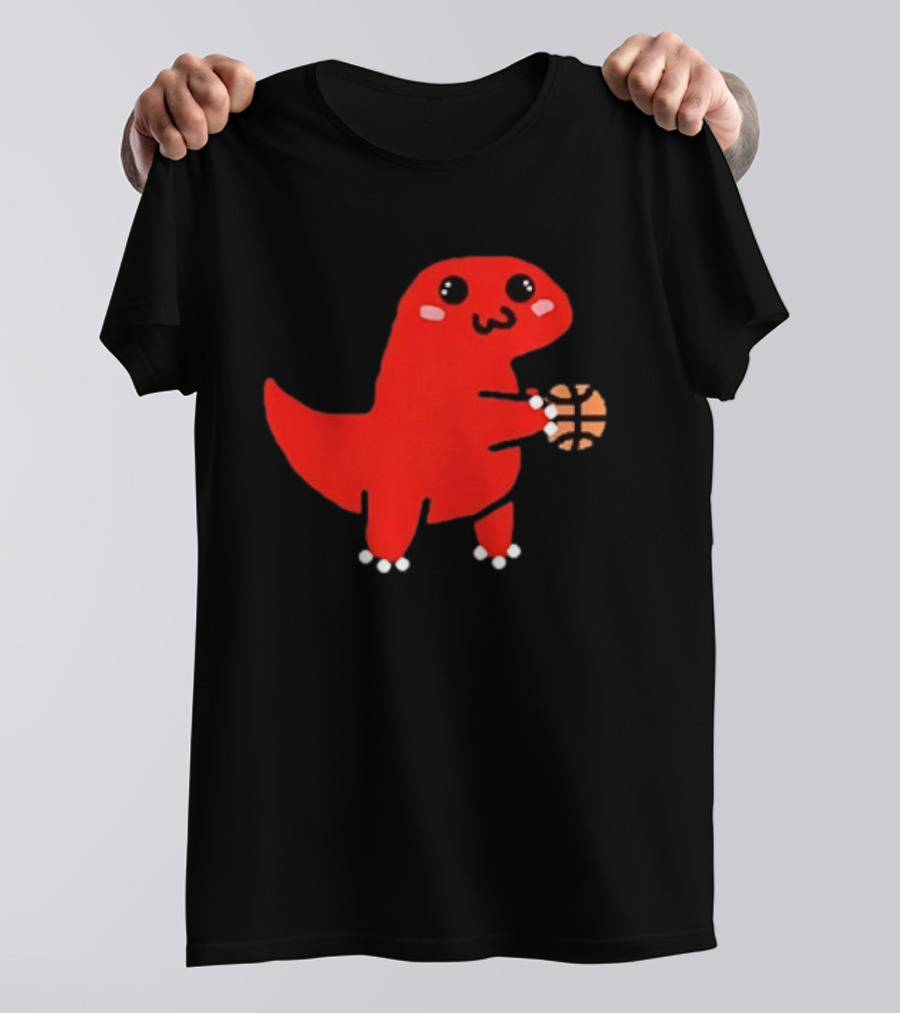 Kawaii Kawaii Toronto Raptors Cute Red Dinosaur Basketball T-Shirt