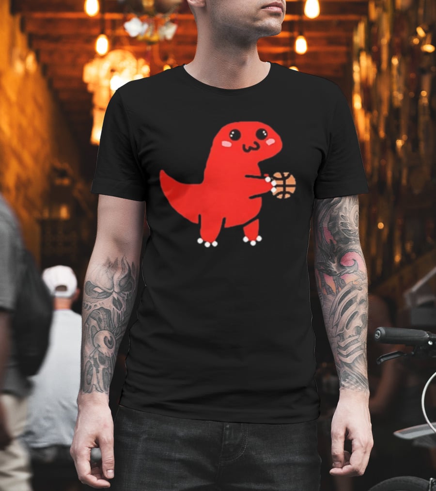 Kawaii Kawaii Toronto Raptors Cute Red Dinosaur Basketball T-Shirt