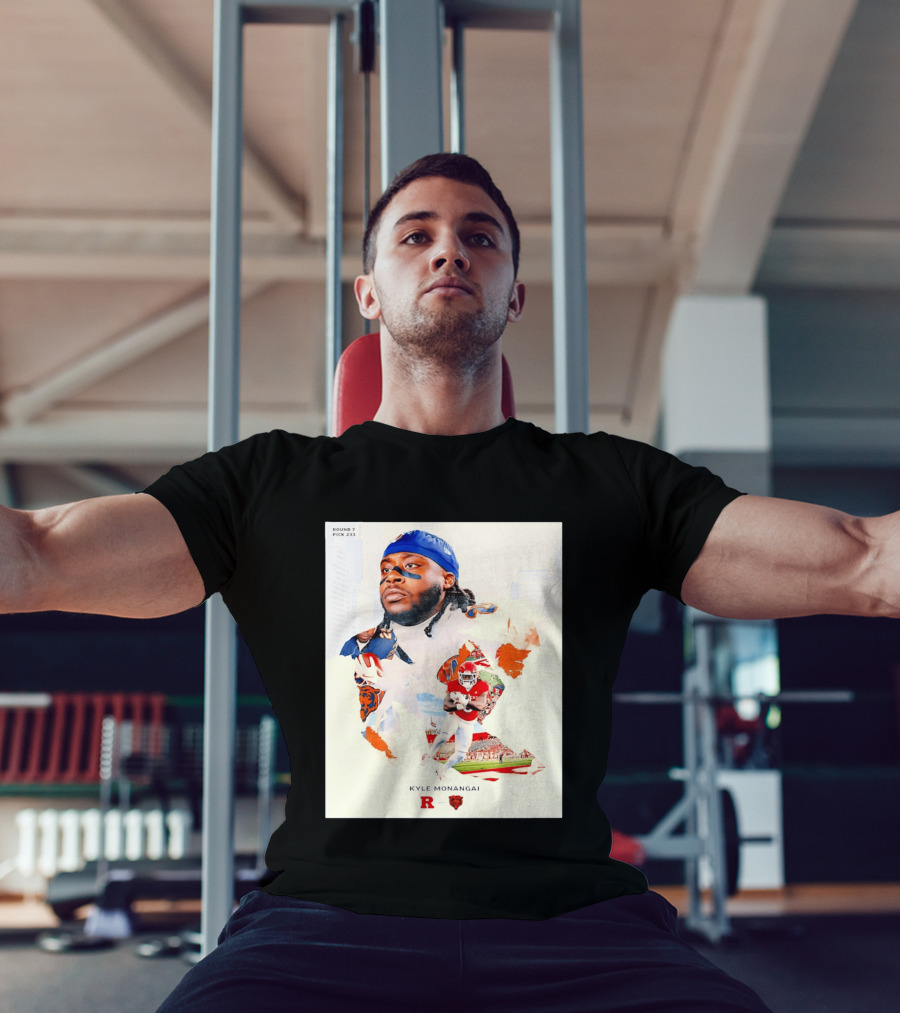 Round 7 Pick 233 Kyle Monangai Chicago Bears Rutgers Football T-Shirt