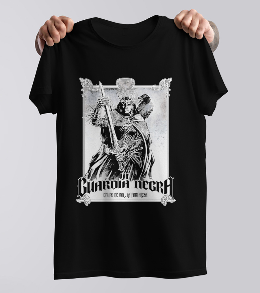 La Guardia Negra Grupo De Rol La Fortaleza Dark Fantasy Warrior T-Shirt