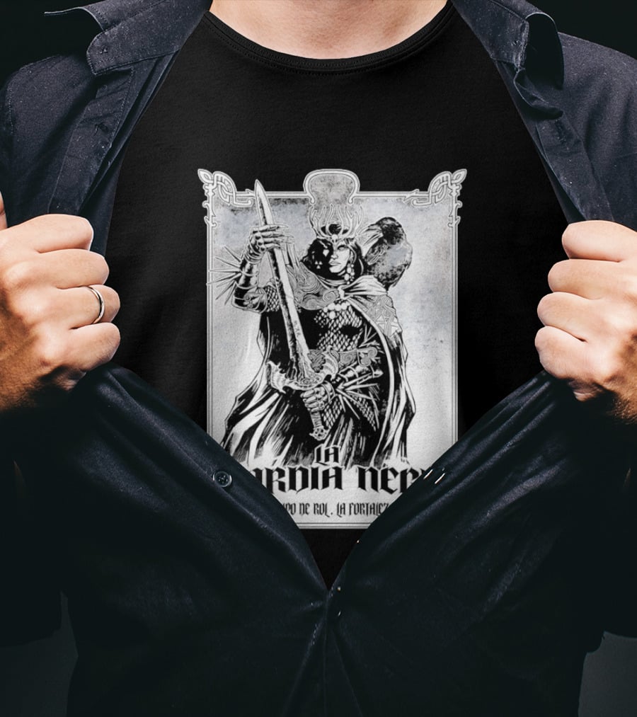 La Guardia Negra Grupo De Rol La Fortaleza Dark Fantasy Warrior T-Shirt
