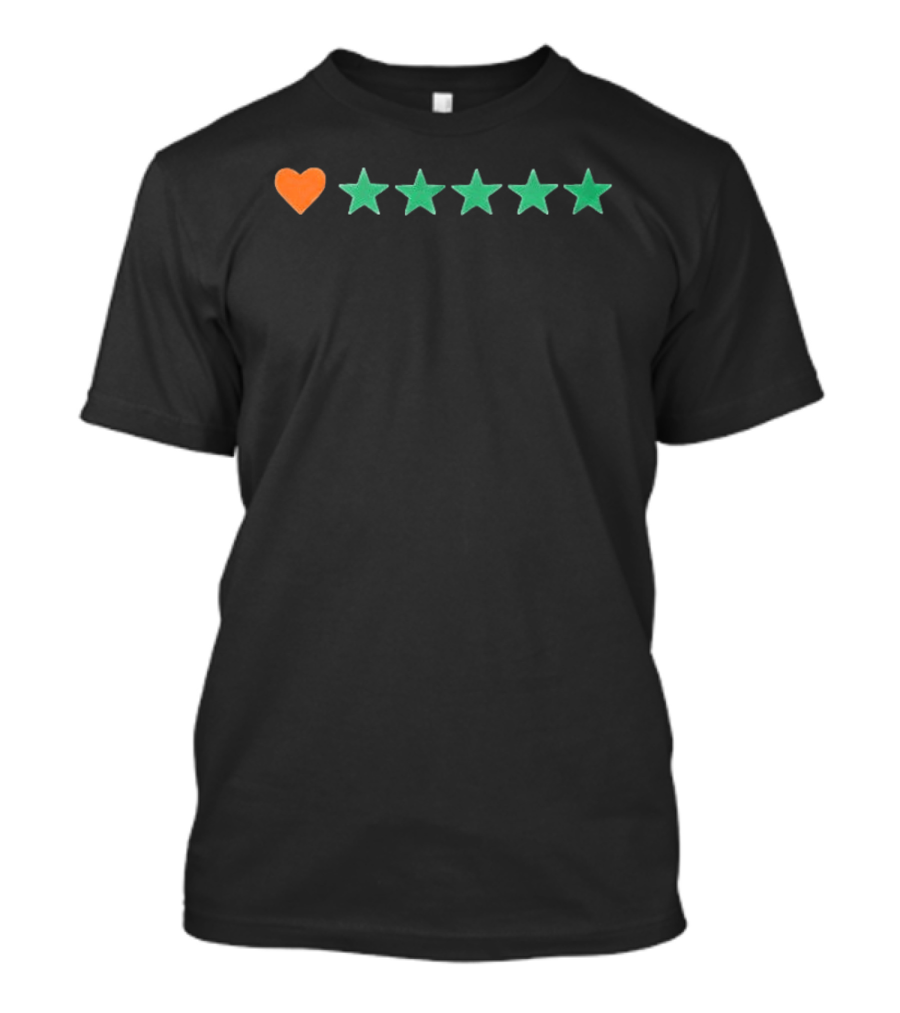 Letterboxd Heart Five Stars Rating System T-Shirt