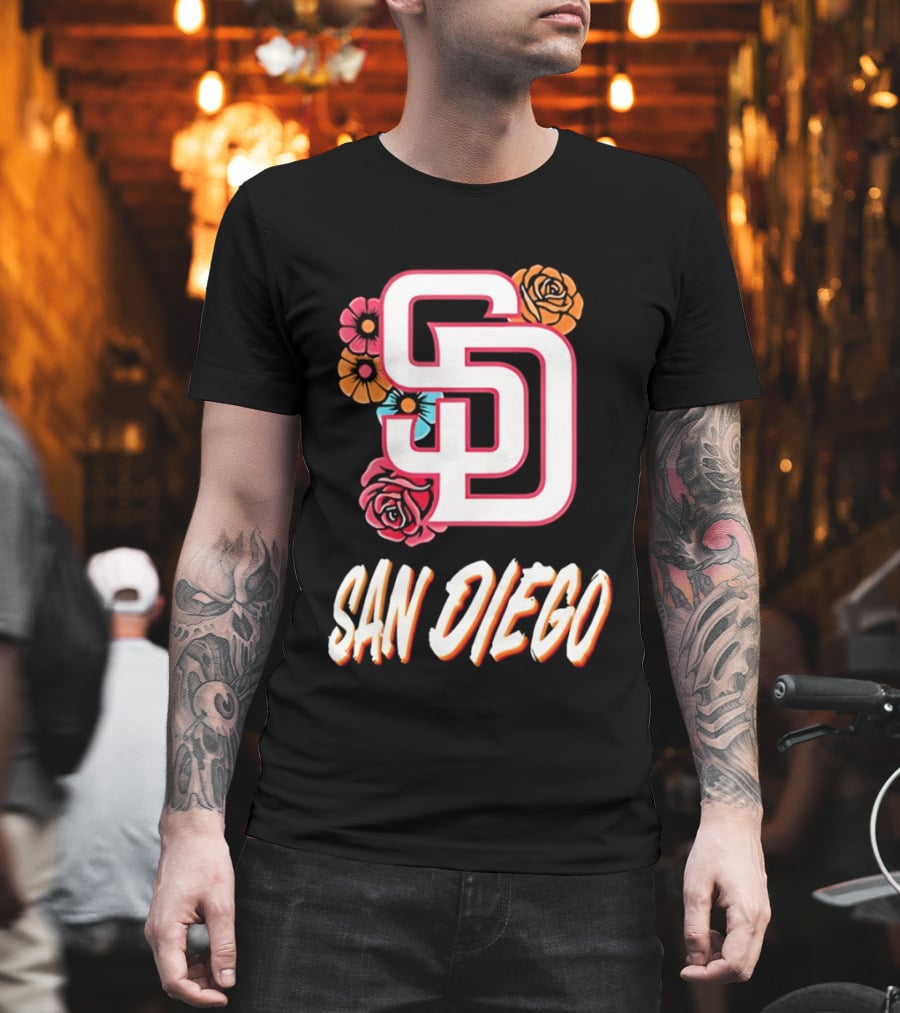 San Diego Padres 2026 Rose Floral SD T-Shirt
