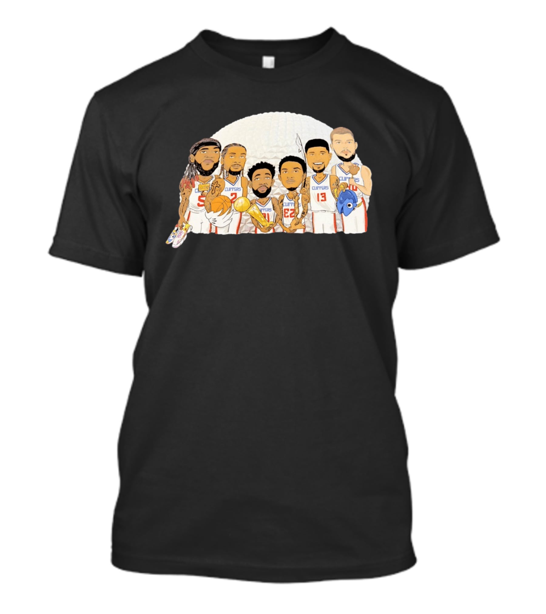 Los Angeles Clippers Players Epcot Spaceship Earth T-Shirt