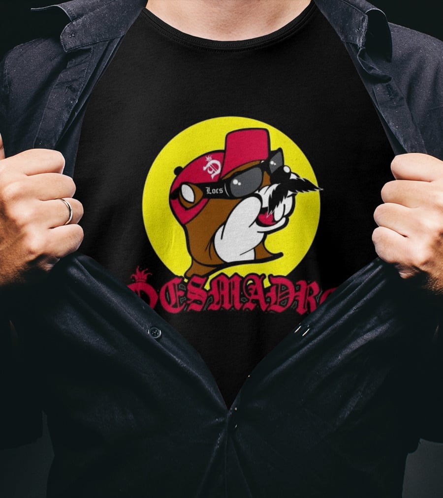 Desmadre Locs Moustache Wear My Locs At Night Red Hat Circle T-Shirt