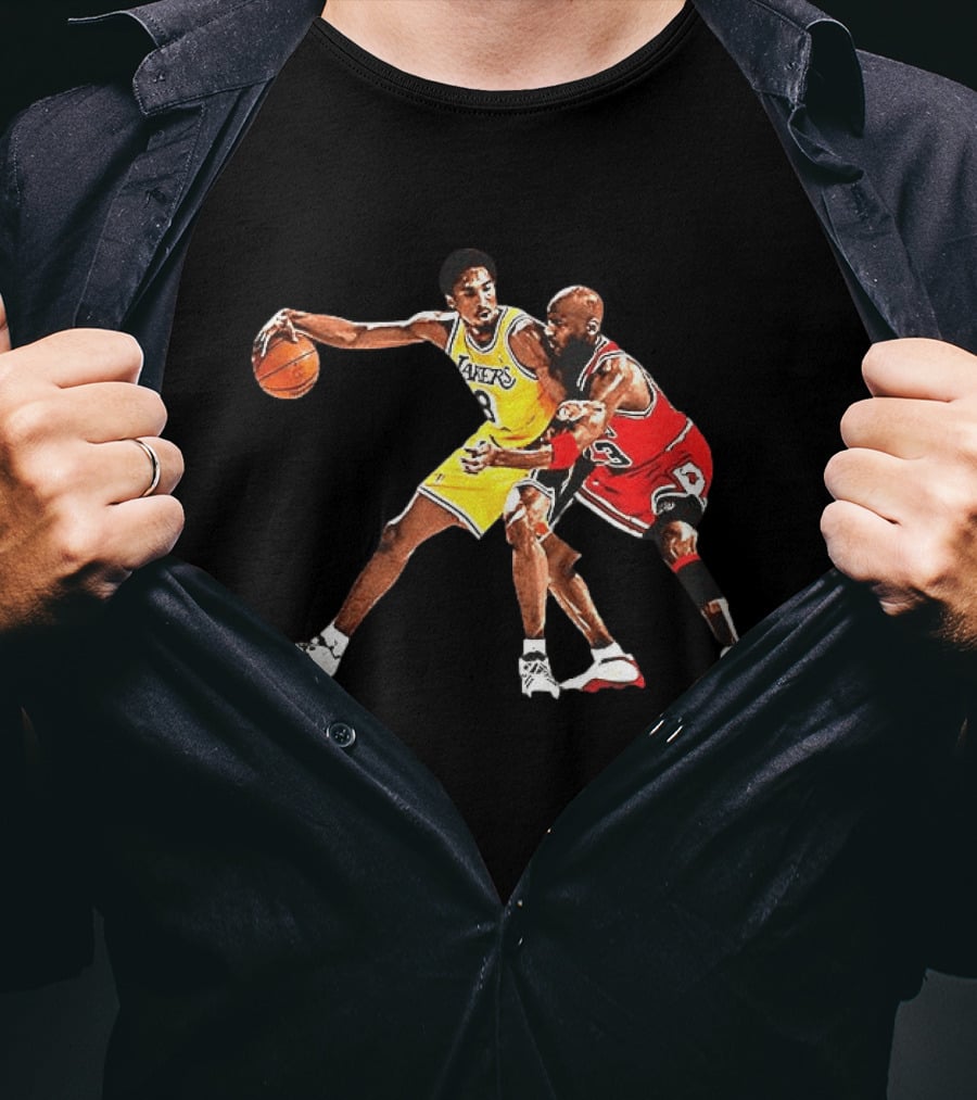 Magic Johnson Lakers Vs Kobe Bryant NBA Legendary Matchup T-Shirt