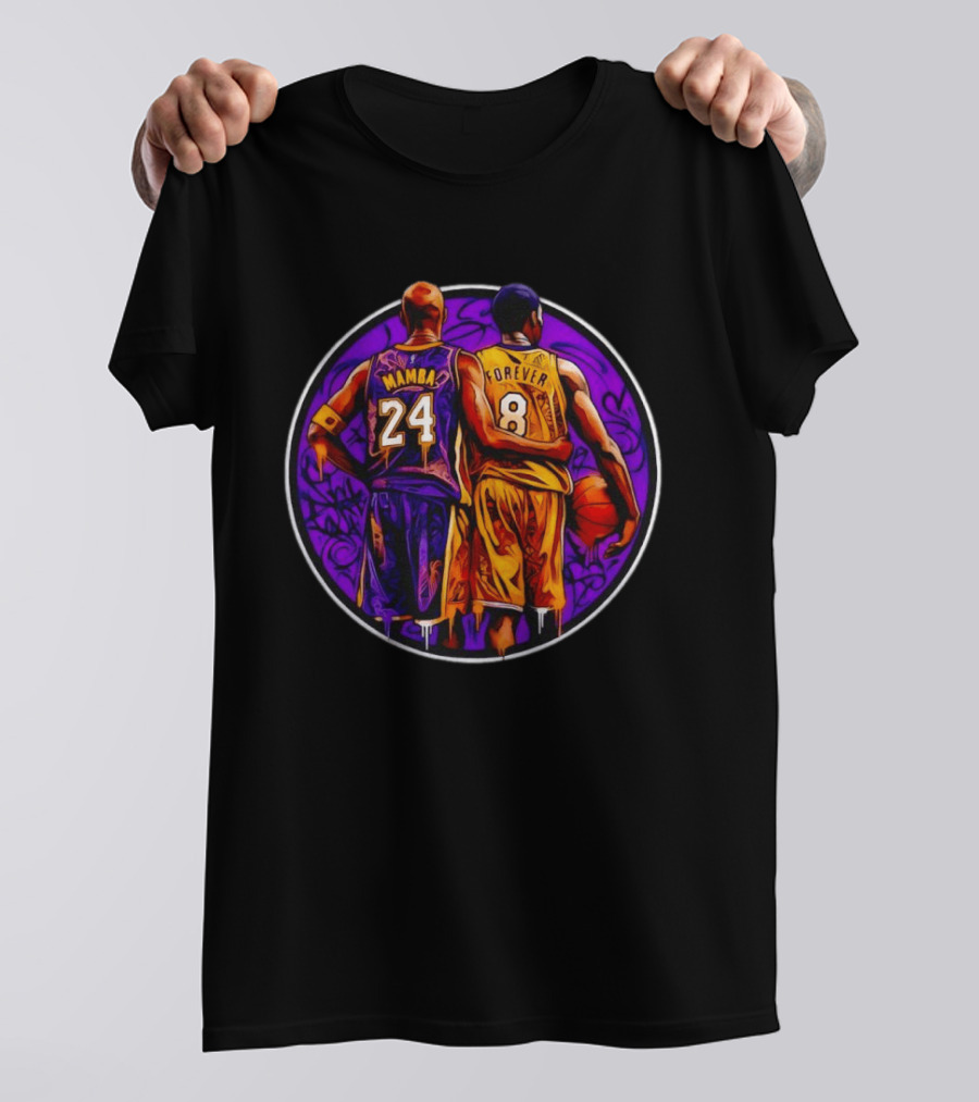Mamba Forever Kobe Bryant 24 8 Los Angeles Lakers Graffiti T-Shirt