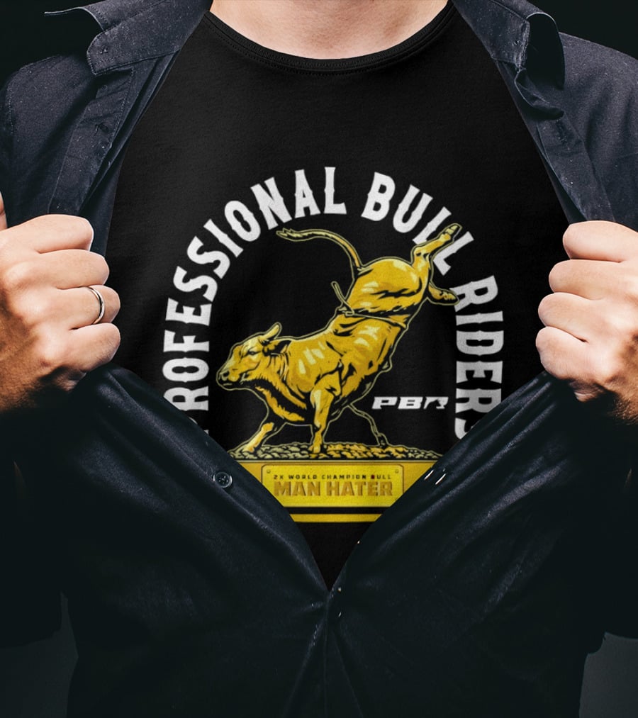 Professional Bull Riders Man Hater PBR Statue Est 2019 T-Shirt
