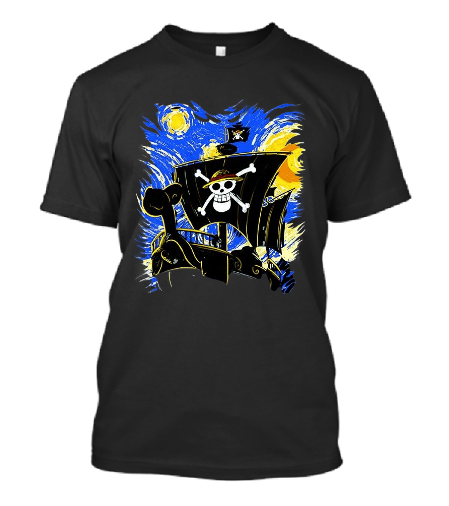 Starry Night One Piece Going Merry Anime T-Shirt