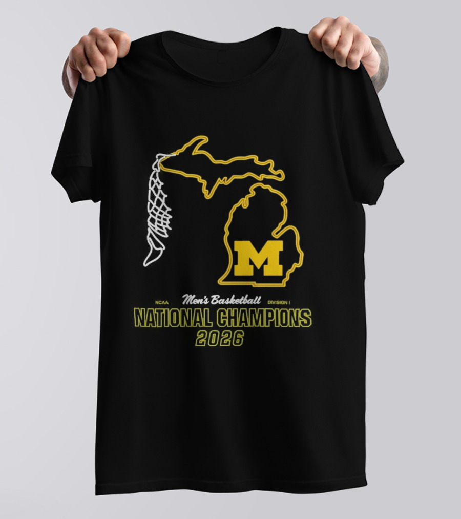 Michigan Wolverines National Champions 2026 MBB NET T-Shirt