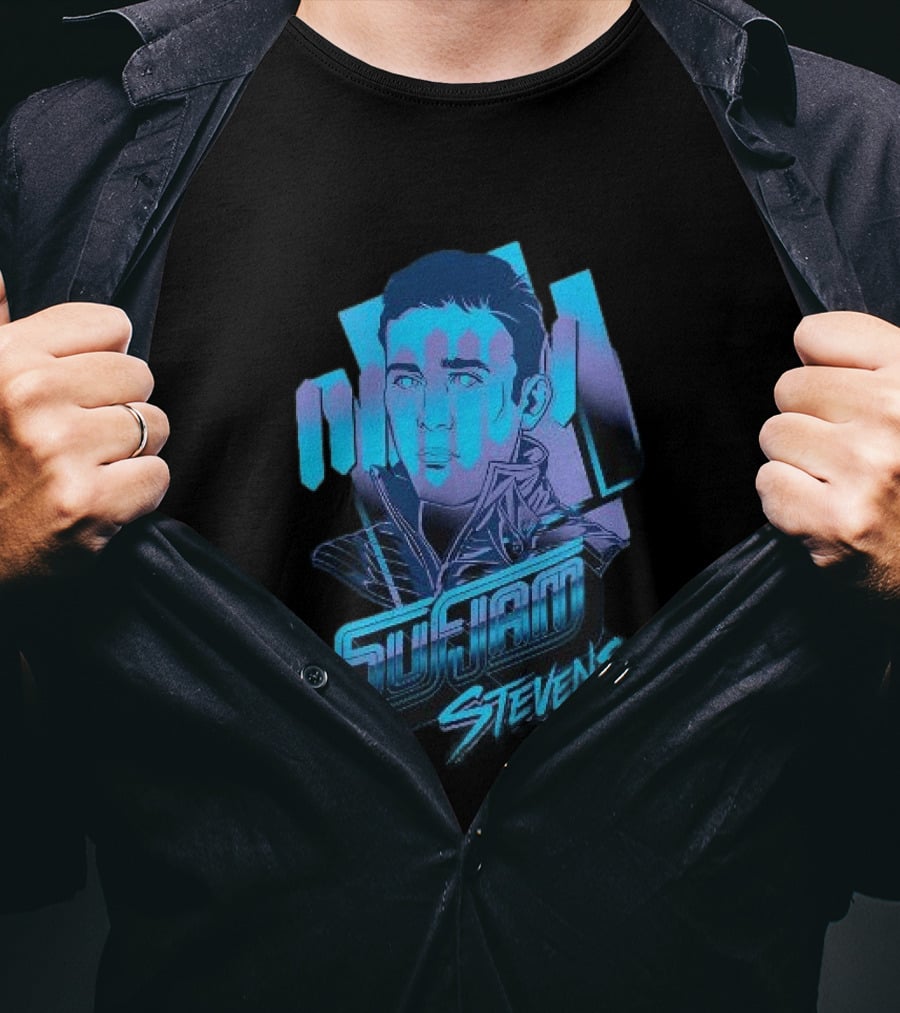 Sufjan Stevens Retro Futuristic Neon T-Shirt
