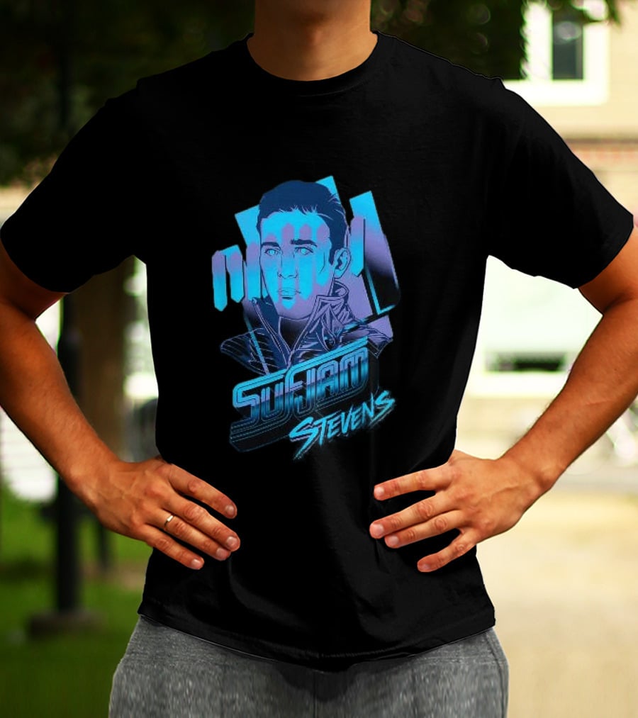 Sufjan Stevens Retro Futuristic Neon T-Shirt