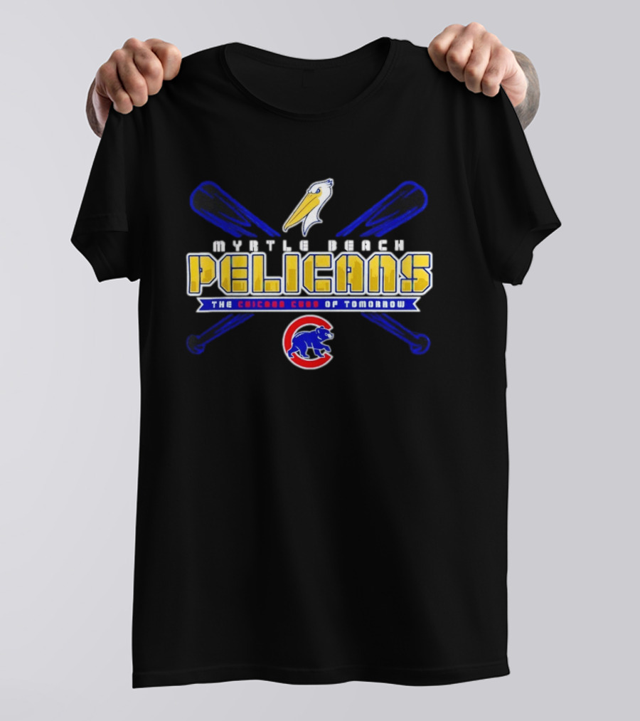 Myrtle Beach Pelicans Chicago Cubs Of Tomorrow Carolina Blue Bimm Ridder Affiliate T-Shirt
