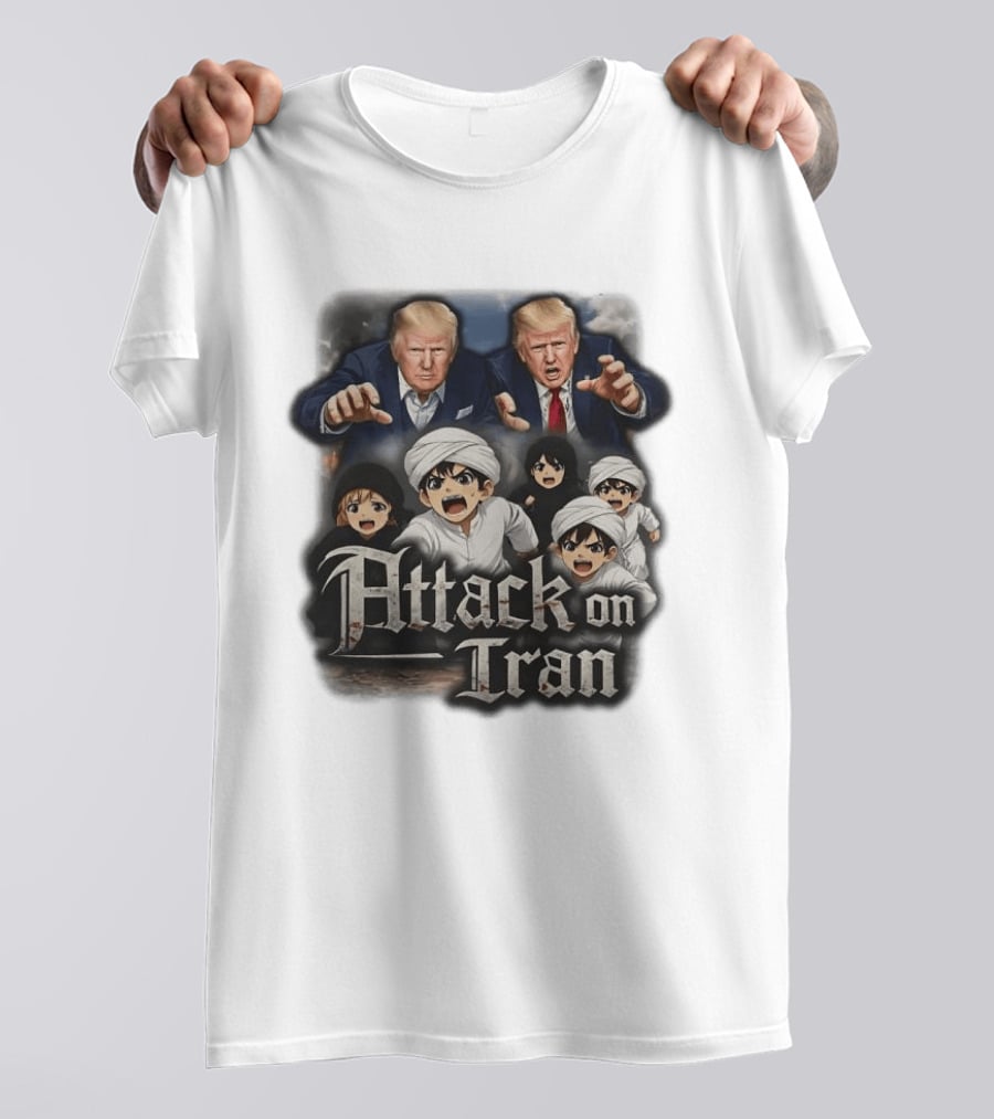 Attack On Iran Trump Manga Style Sarcastic Anime Meme T-Shirt