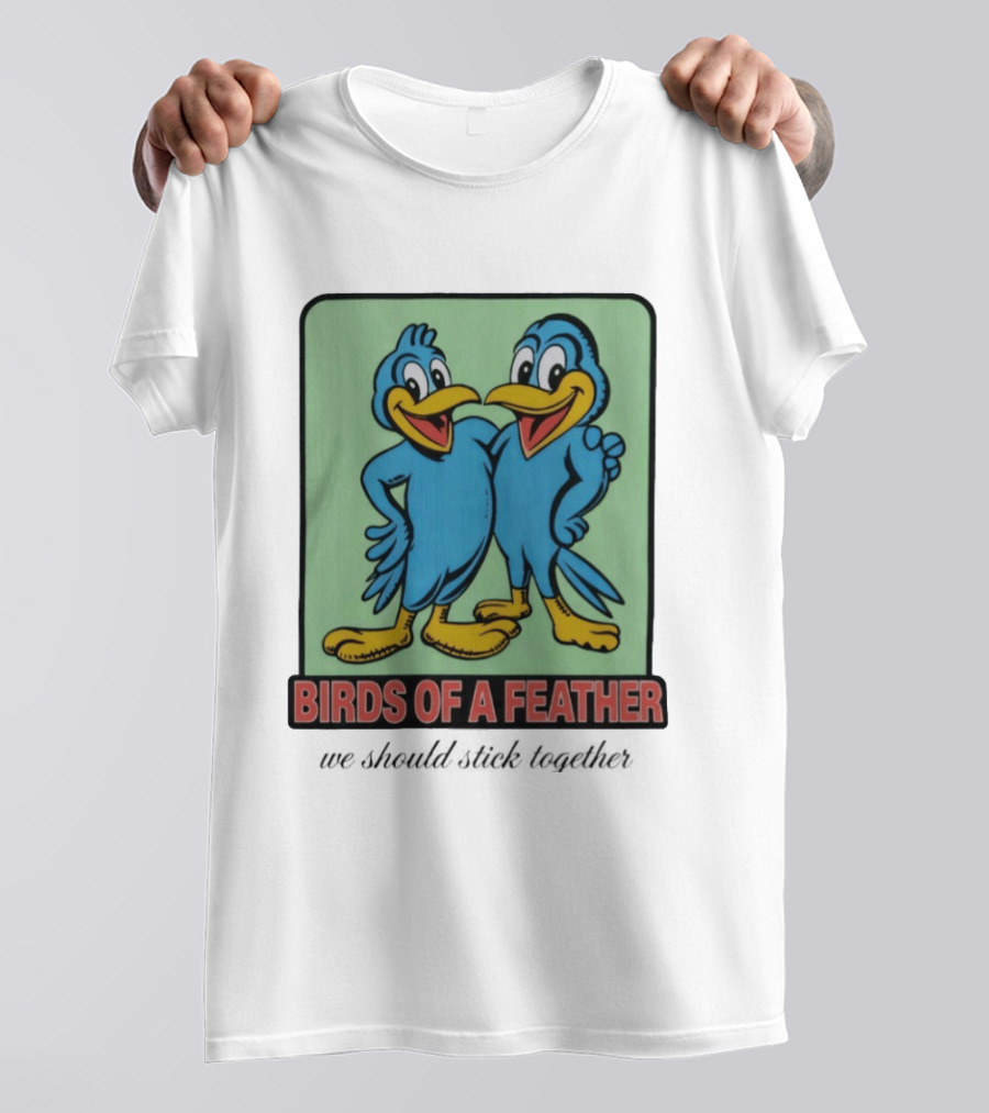 Billie Eilish Birds Of A Feather We Should Stick Together Vintage Cartoon Clothing T-Shirt