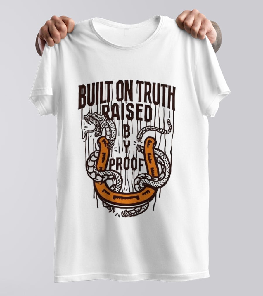 Built On Truth Raised By Proof Snake Wrapped Around Horseshoe T-Shirt