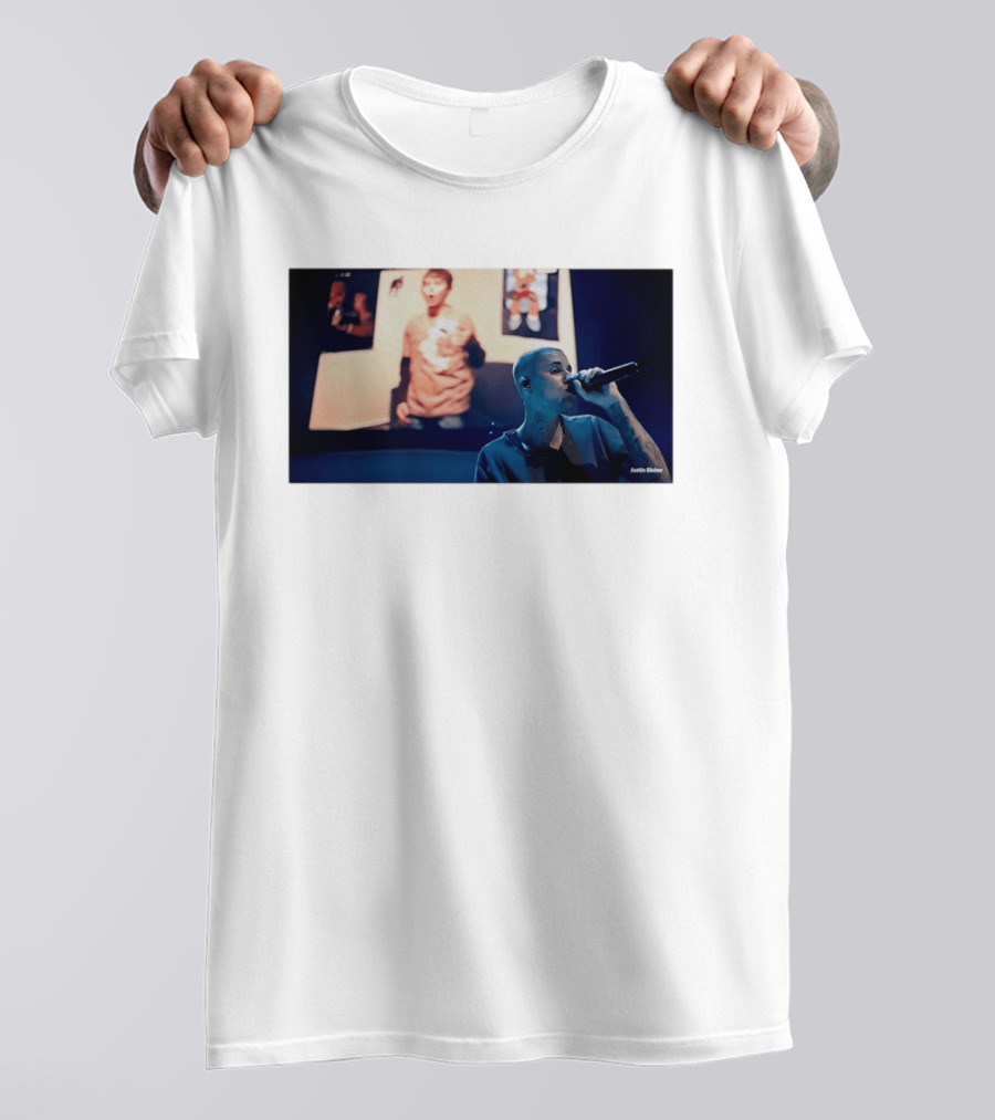 Justin Bieber Coachella Singing Nostalgia With You 2000s Fashion T-Shirt