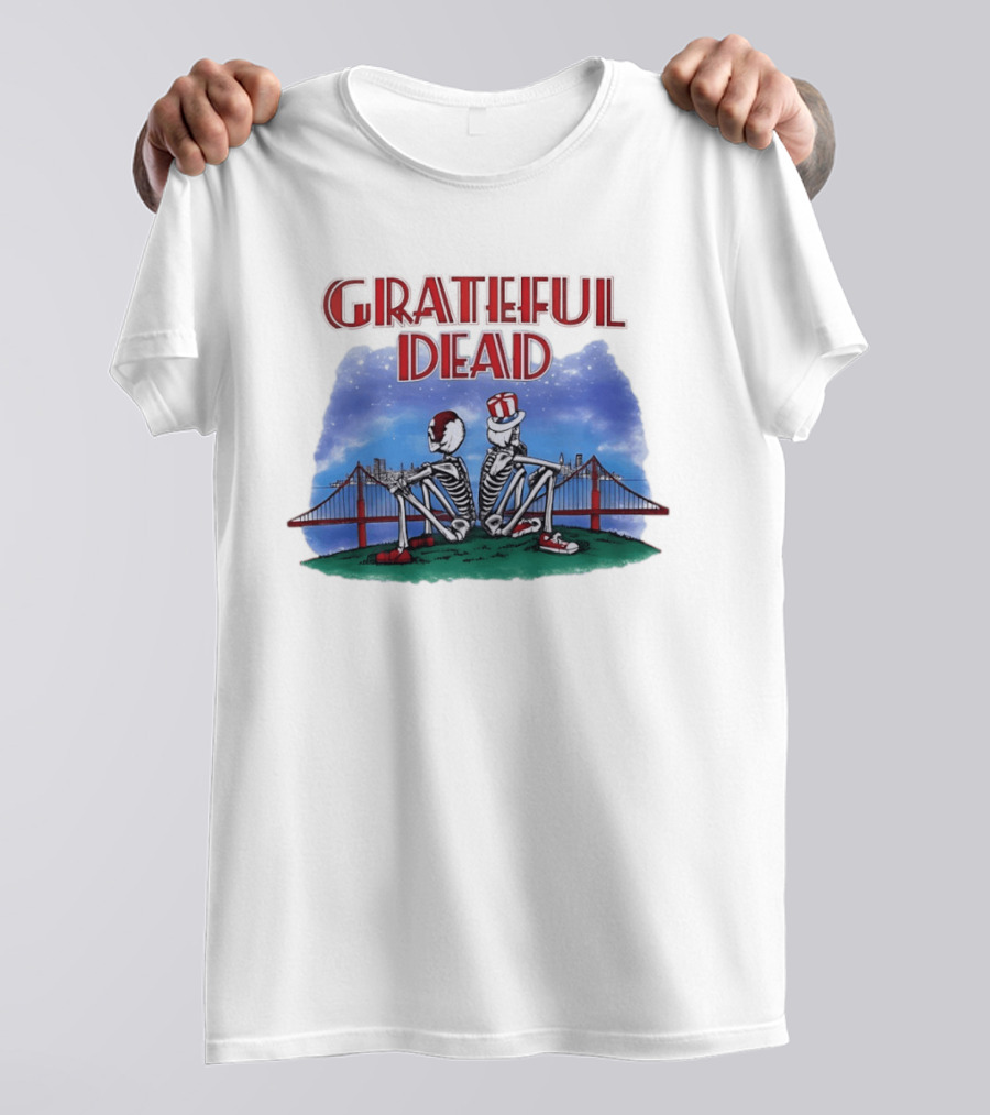 Grateful Dead Skeleton Bridge Scene T-Shirt