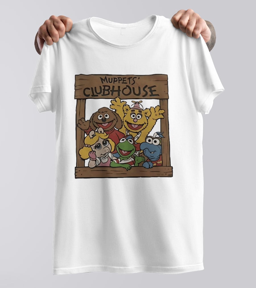 Muppets Clubhouse Characters Kermit Fozzie Gonzo Miss Piggy Rowlf T-Shirt