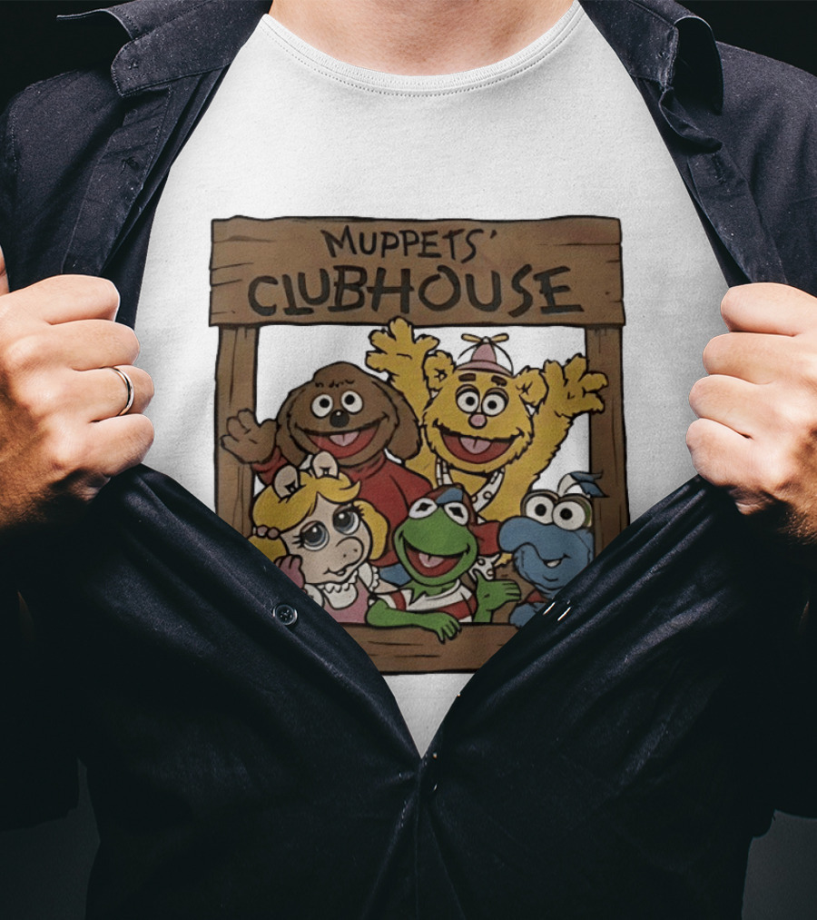 Muppets Clubhouse Characters Kermit Fozzie Gonzo Miss Piggy Rowlf T-Shirt