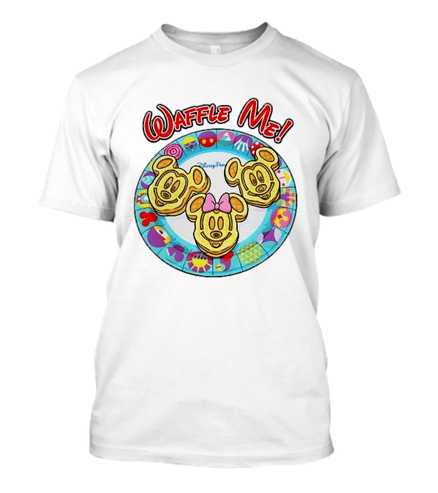 Waffle Me Disney Mickey Minnie Mouse Waffles Plate T-Shirt