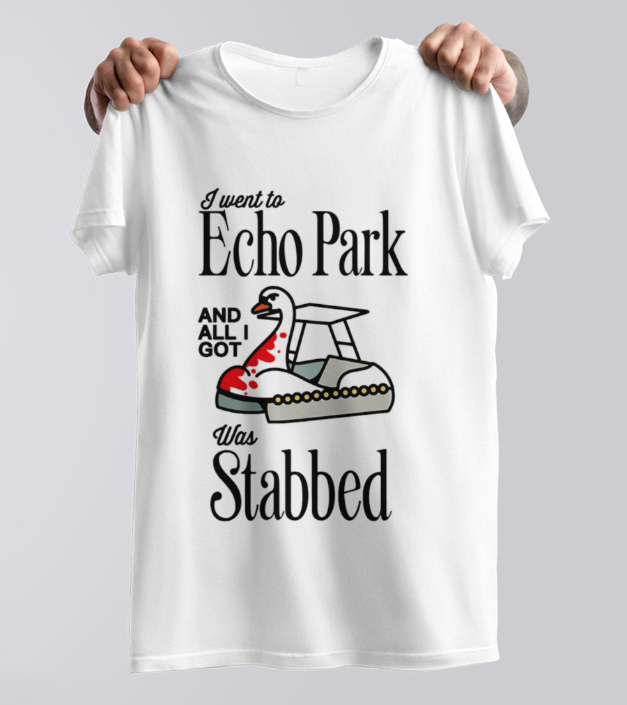 Echo Park Swan Stabbed Experience Paddle Boat Adventure T-Shirt