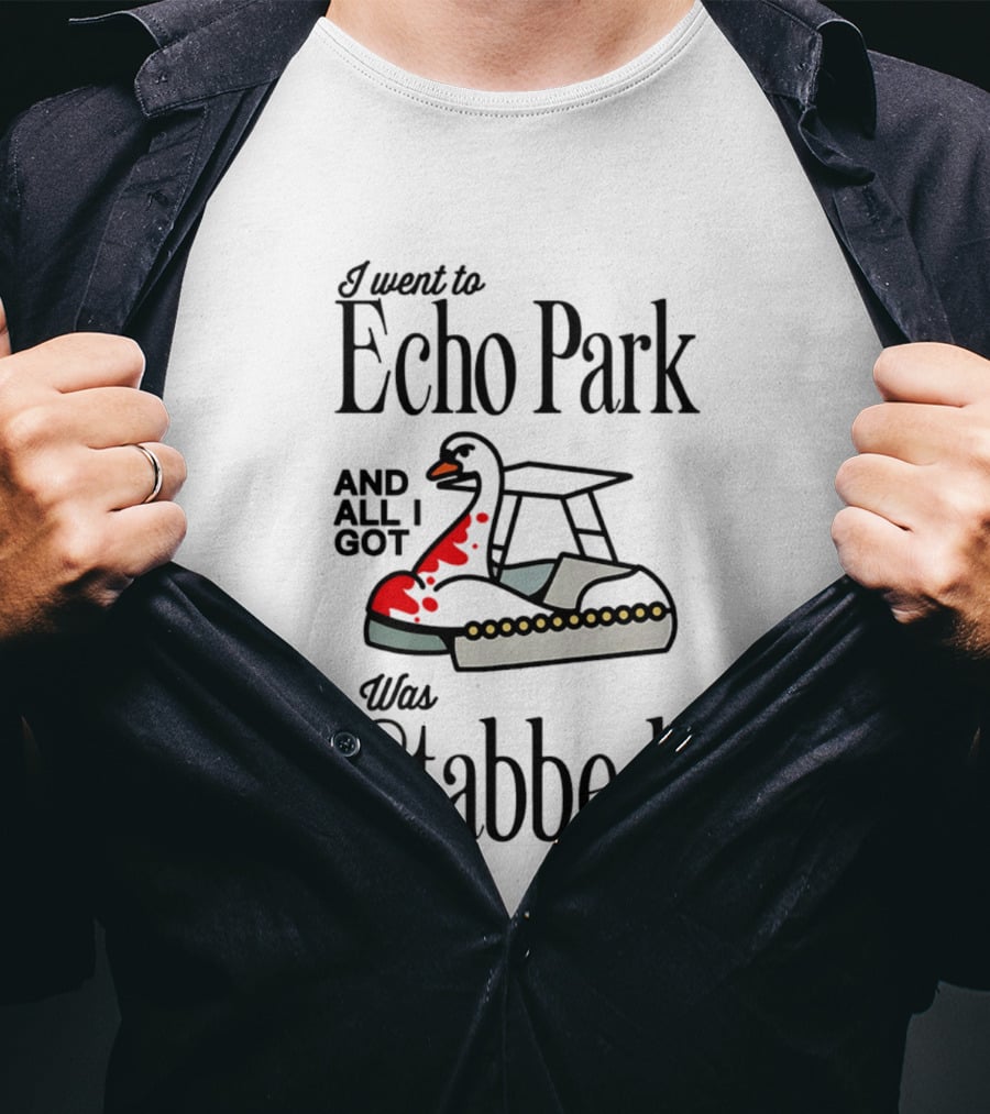 Echo Park Swan Stabbed Experience Paddle Boat Adventure T-Shirt