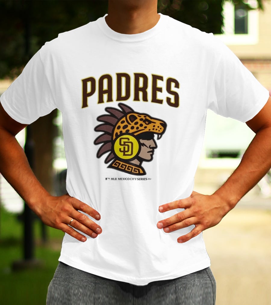San Diego Padres MLB Mexico City Series 2026 Aztec Jaguar Warrior T-Shirt