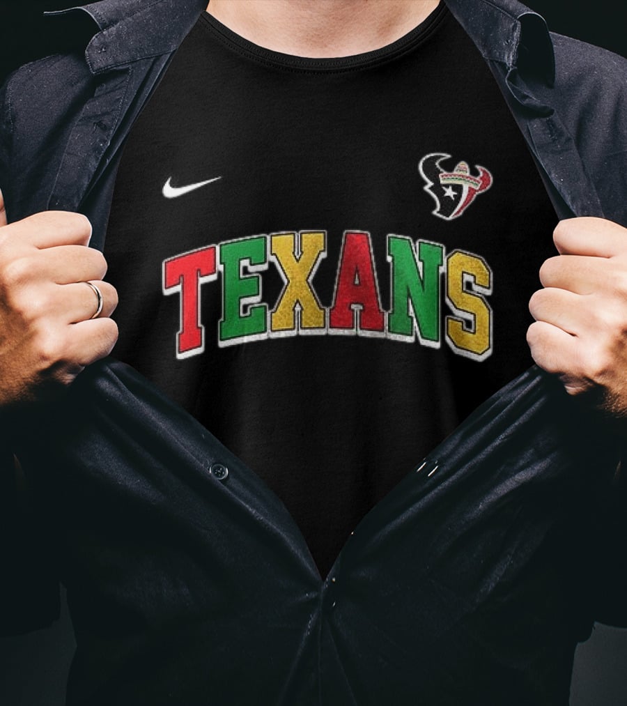 Houston Texans Cinco De Drinko Bitchachos Skeleton Tex Mex Vibes T-Shirt