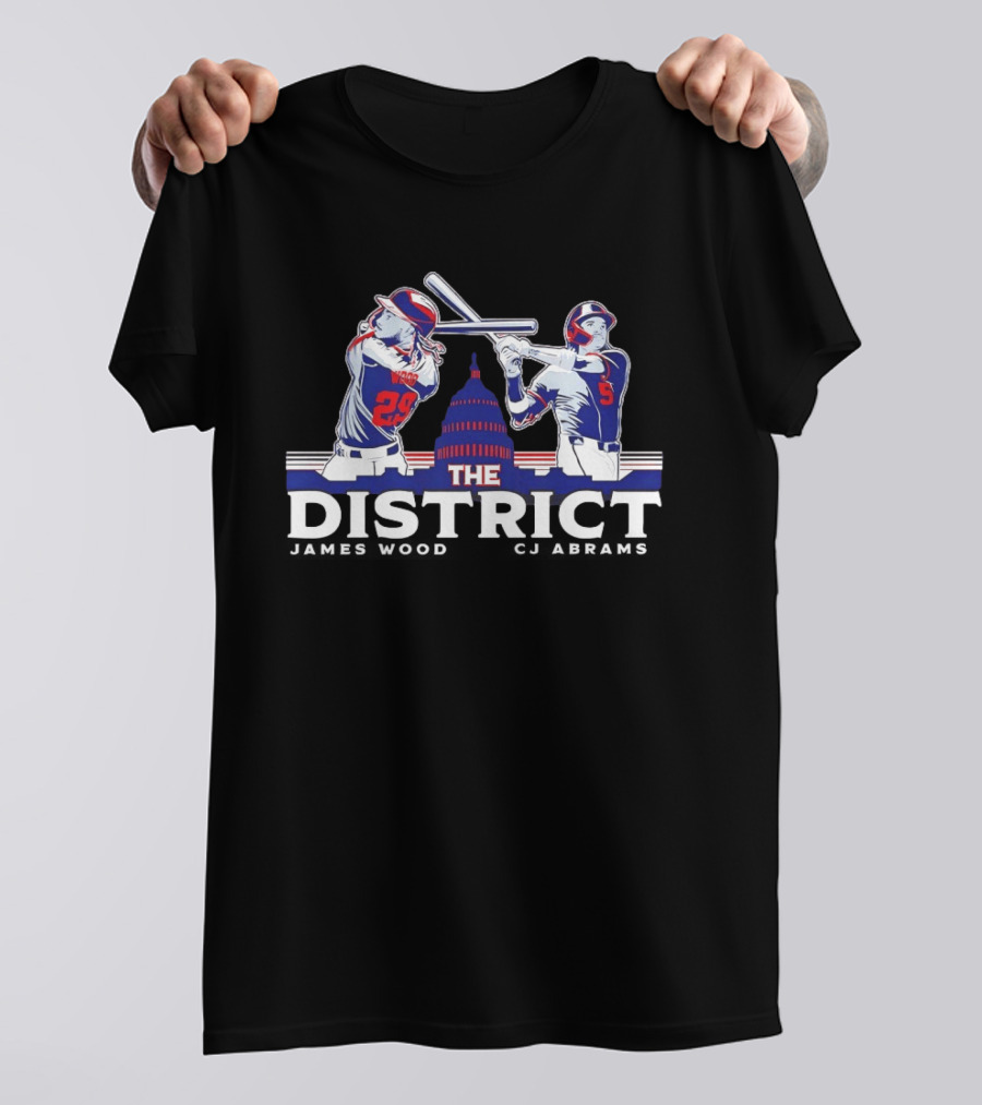 The District James Wood 29 CJ Abrams 5 Baseball Capitol Building T-Shirt