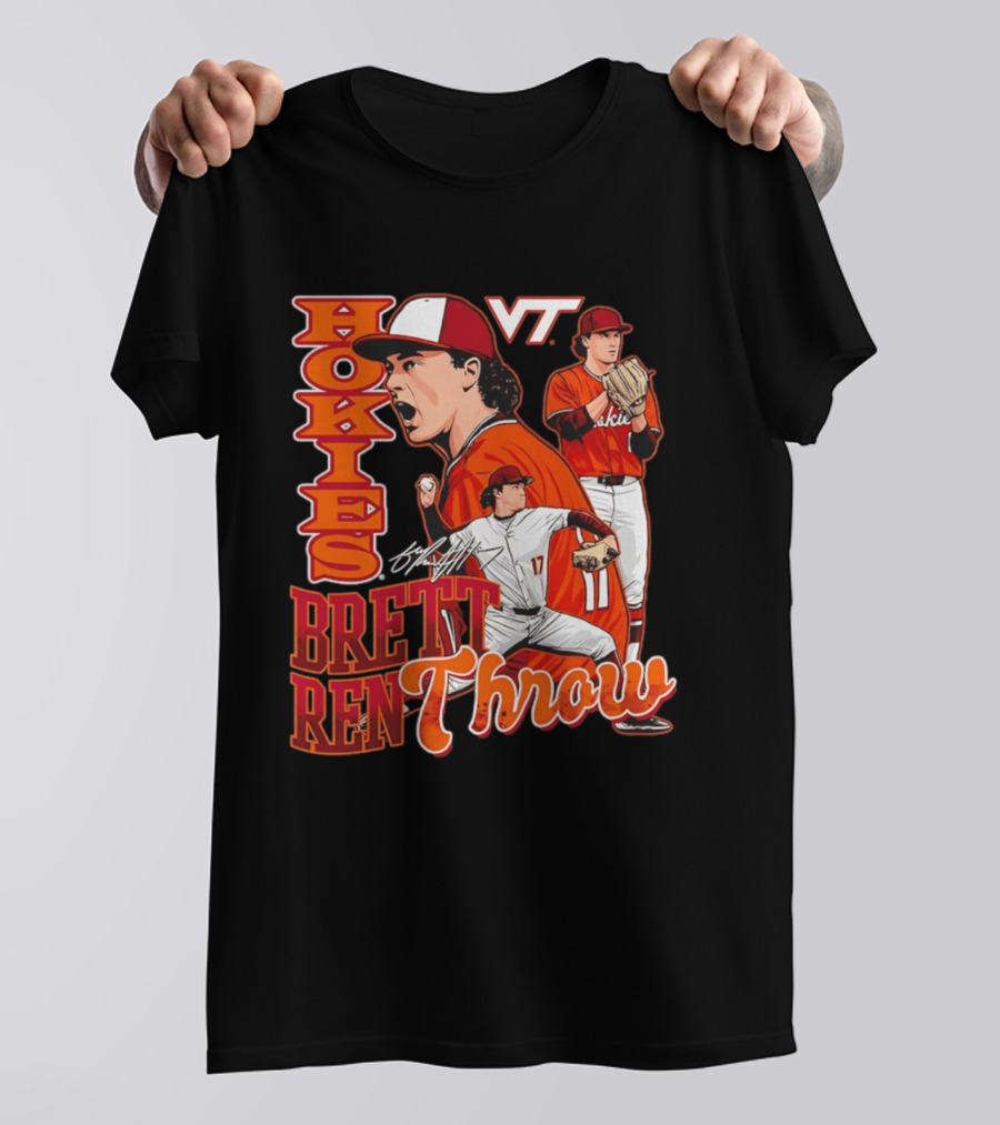 Hokies Brett Renfrow VT Baseball Brett Renthrow T-Shirt