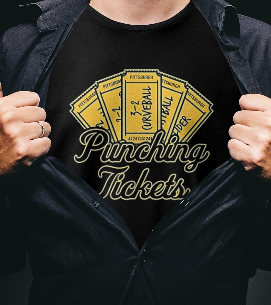 Pittsburgh Pirates Punching Tickets Curveball Slider 2026 T-Shirt
