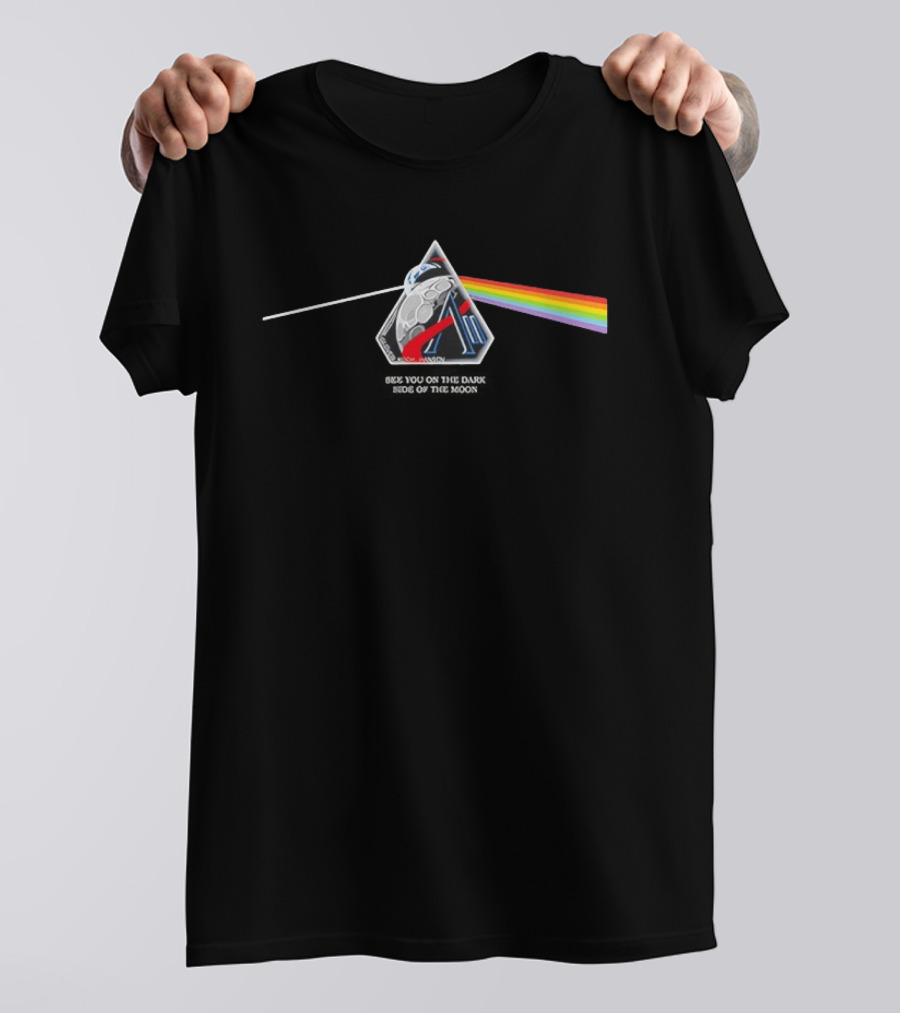 See You On The Dark Side Of The Moon Apollo 11 NASA Rainbow Triangle T-Shirt