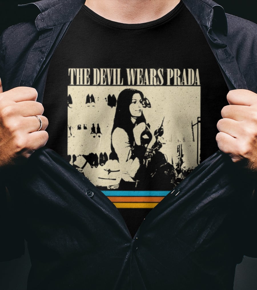 The Devil Wears Prada EST 2006 Vintage Style Retro Stripes T-Shirt