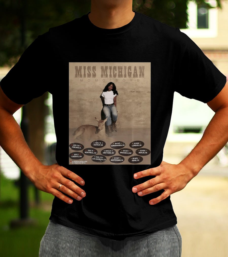 Miss Michigan Momo Boyd Tour 2026 Dates And Locations T-Shirt