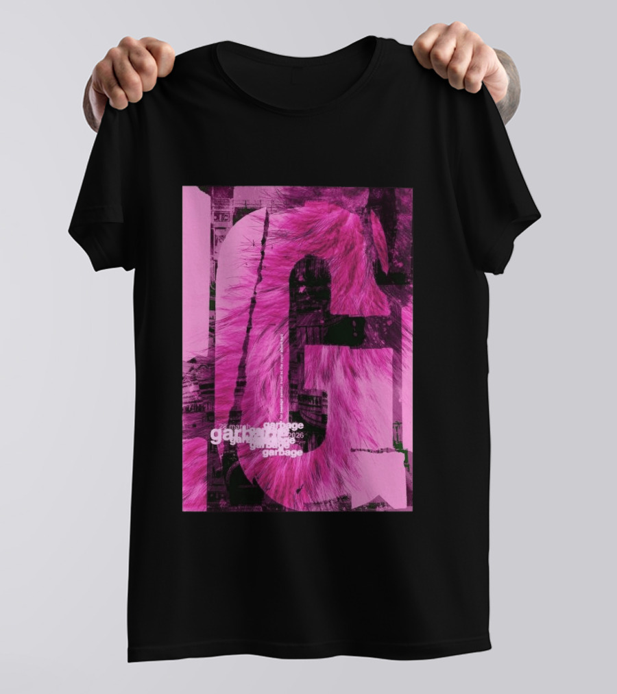 Garbage Royal Albert Hall April 2026 Tour Pink Fur T-Shirt