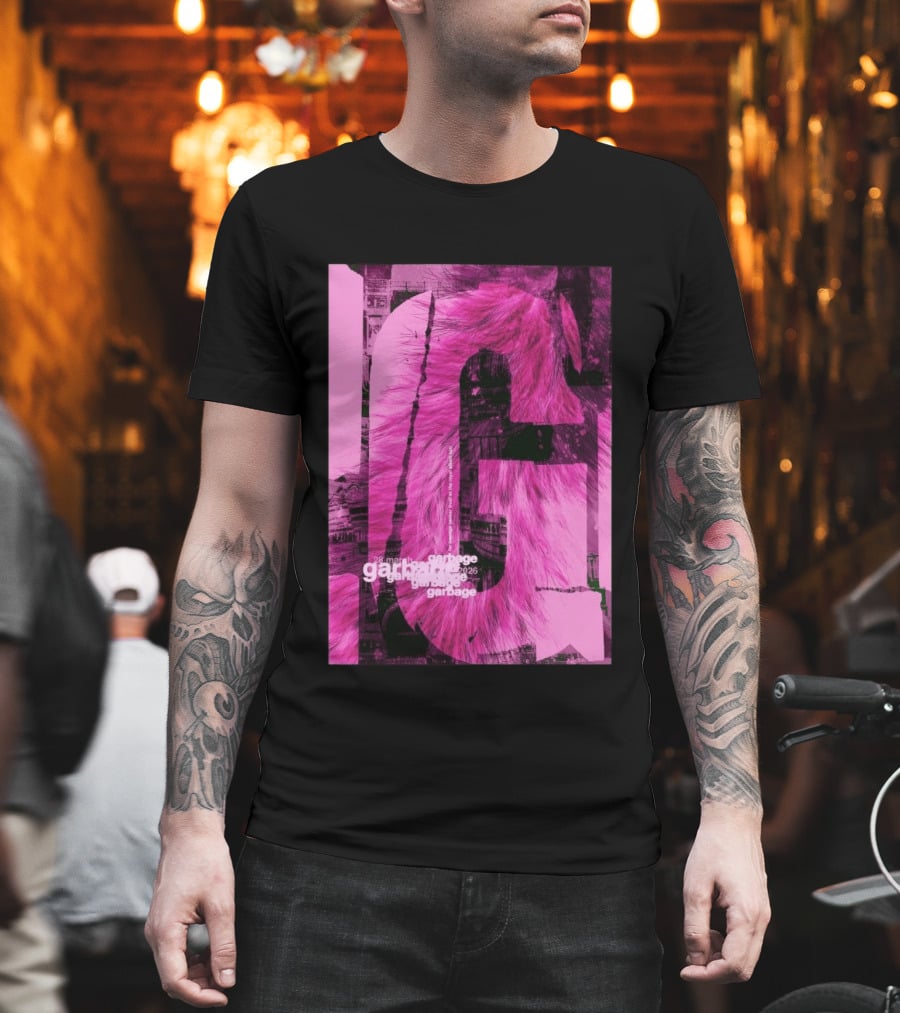 Garbage Royal Albert Hall April 2026 Tour Pink Fur T-Shirt