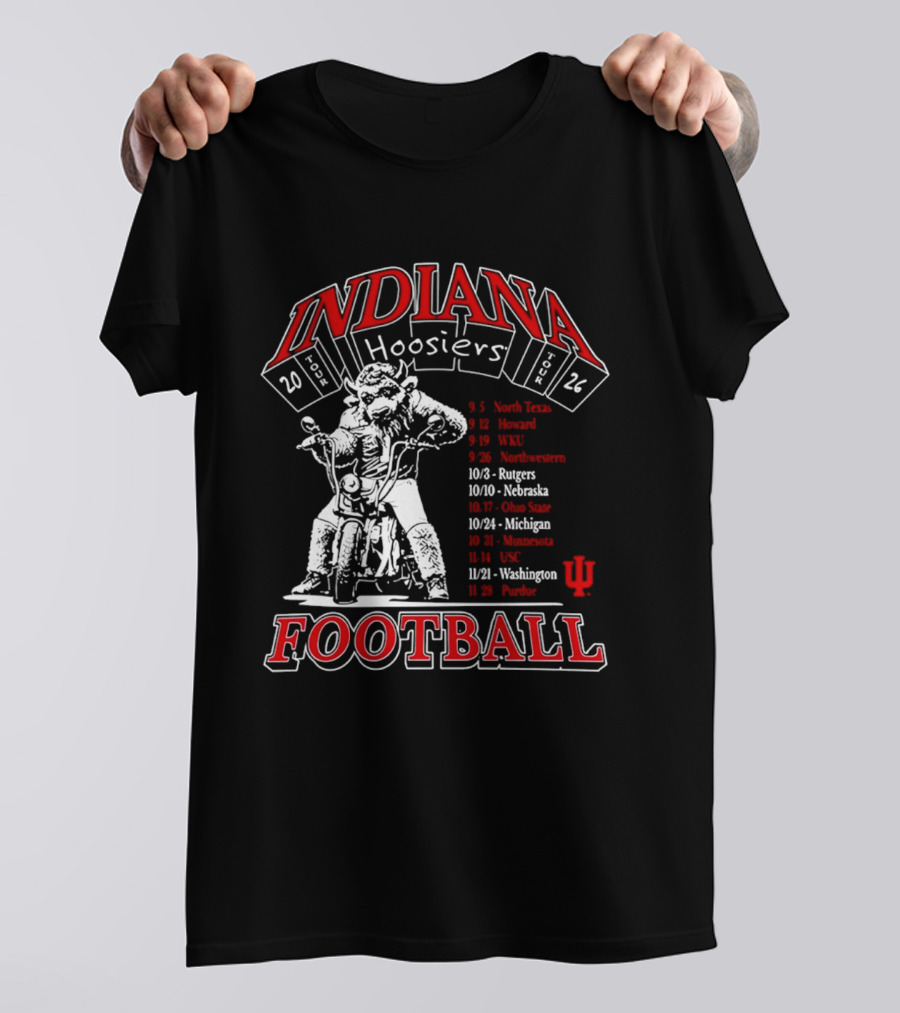 Indiana Hoosiers 2026 Football Schedule T-Shirt
