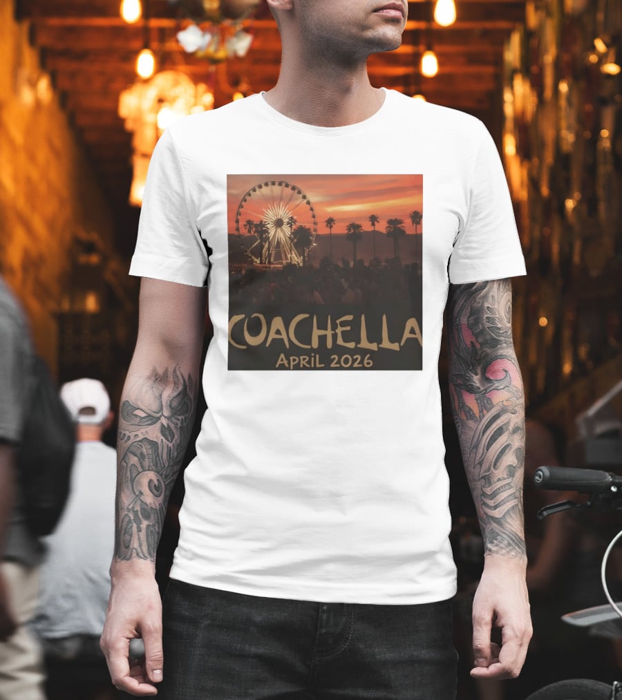 Coachella April 2026 Festival Sunset Ferris Wheel T-Shirt